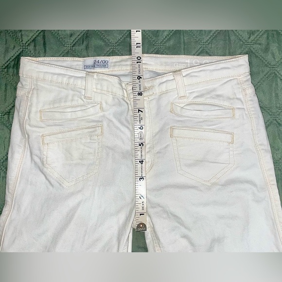 GAP "1969" High-Rise White Denim Flare Trousers, size 24/00, NWOT - Picture 9 of 13